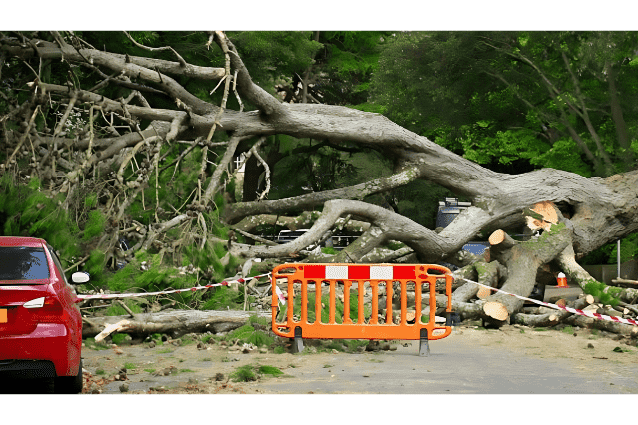 Emergency arborist responding to fallen tree call-out Surrey